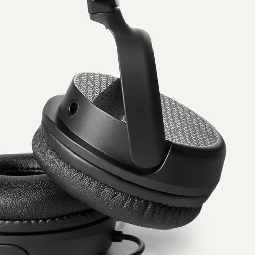 , auriculares supraaurales con cable, micrófono ajustable, conexión de 3,5 mm, control por cable con USB-A, plegables, para oficina, teléfono inteligente, computadora portátil, negros