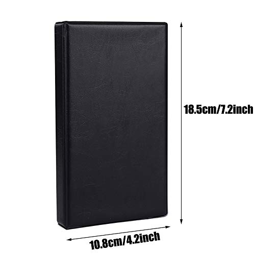 Neworkg 2 Pack Business Card Book Holder, Hold 600 Cards, Black Professional Office Journal Name Card Holders, Business Large Capacity Credit Card Organizer - Thumbnail 2
