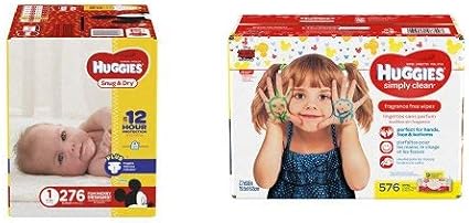 huggies simply clean wipes 576