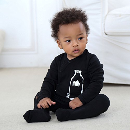 OPAWO Baby Boys' Footed Sleeper Pajamas 3 Pack Long Sleeve Footie Pjs 018 Months(03 Months