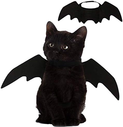 Yvetti Pets Dog Cat Costume Bat Wings Halloween Costume Cosplay Dress-Up Props Breathable Apparel Coat