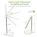 AUELEK LED Desk Lamp, Table Lamp USB Rechargeable, Dimmable Office Desklamp with Timer/Memory/Touch Function, 52 LEDs, 5 10 Brightness Modes, 2000mAh Flexible Reading lamp (White)