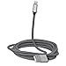 CACOY 6.6ft Nylon USB to Lightning Compatible Cable-Apple MFi Certified-with Aluminum Housing for iPhone X/8/8 Plus/7/7 Plus/6S/6 Plus,SE/5S/5,iPad,iPod Nano 7 and More-Grey (2 Meters)