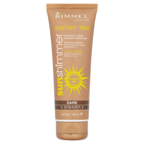 Rimmel Sunshimmer Instant Wash Off Fake Tan For Face And Body 125ml–Dark Shimmer