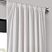 HPD Half Price Drapes Signature Velvet Thermal Blackout Curtains for Living Room 108 Inch Long (1 Panel) Rod Pocket Insulated Blackout Curtains for Bedroom Window Curtains, 50W x 108L, Porcelain White