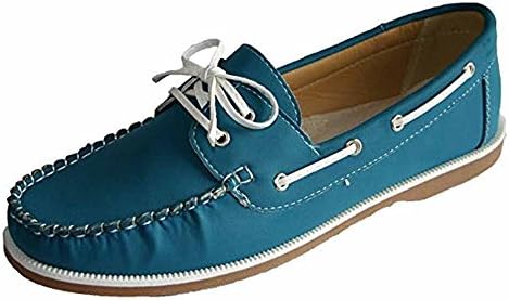 Ladies Coolers Faux Nubuck Leather Loafer Lace Up Boat Deck Shoes