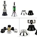 Ardermu 5 Pack Alloy Metal Stand Base Display Holder Screw for 510 Thread Tank - DIY Station Building Deck (Black)
