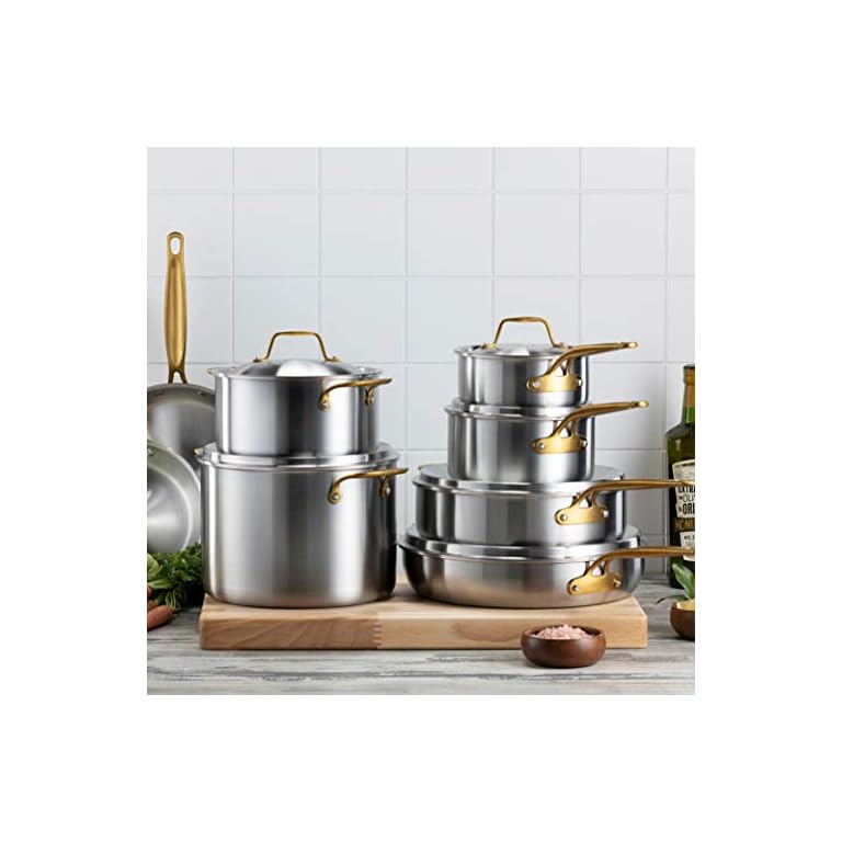 Legend 14 pc Copper Core Stainless Steel Pots & Pans Set Pro Quality