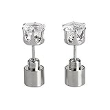Esonstyle 1 Pair LED Earrings Glowing Light up Ear Drop Pendant Stud Stainless Multi-color (Colorful)