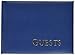 Darice 35931 Embossed Guest Book, Blue with Gold Writing