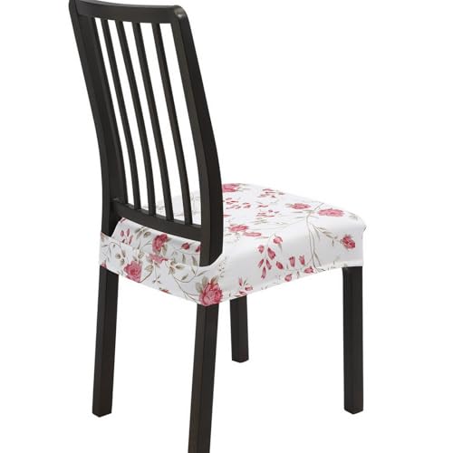 SearchI Pink Flower Dining Chair Seat Covers