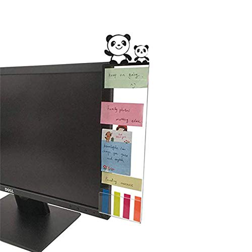 Eraimp Right Computer Monitors Side Panel/Acrylic Message Boards Memo Pads - Cute Owl&Pandas - Notes Memo Board for Computer Monitors(2Pack/Set)