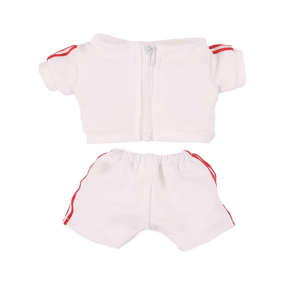 niannyyhouse Sportswear Uniforms 7.8"（20CM） Plush Doll Stuffed Figures Toys Clothes (White)