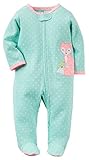 Carter's Baby Girls' Cotton Sleep & Play (9 Months, Mint Fox)