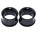 Longbeauty Colorful Stainless Steel Screwed Double Flared Ear Tunnels Expander Plugs Stretcher 12pcs Set Gauges 3mm-25mm