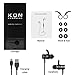 KUNSTWORKER Bluetooth Headphones In Ear Wireless Earbuds 4.1 Magnetic Sweatproof Stereo Bluetooth Earphones for Sports With Mic - Black (black5)