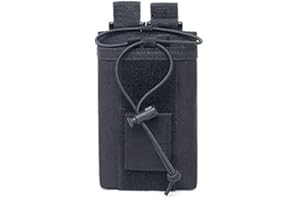 Ousawing Men’s Multi-Function Tactical Radio Case Molle Heavy Duty Radio Holster Pouch for Two Ways Walkie Talkies…