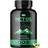 MCT Oil Capsules 3000MG - (120 Capsules) Brain & Body Fuel, Ketosis, Boost Energy & Metabolism, Enhance Cognitive Function - Best Premium Keto MCT Oil Pills for Men & Women
