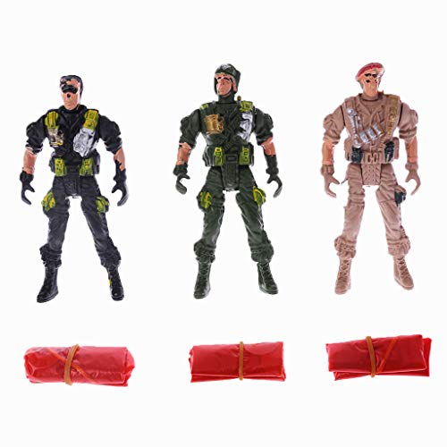 Shoresu Parachute Soldier Toy, 9cm Paratroopers Parachute Soldiers Kids Children Outdoor Sports Hand Throw Toy - Color Randomly