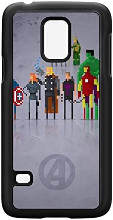 8Bit - Marvel Avengers Movie Black Hard Plastic Case Snap-On Protective Back Cover for Samsung® Galaxy S5 Mini by DevilleArt + FREE Crystal Clear Screen Protector