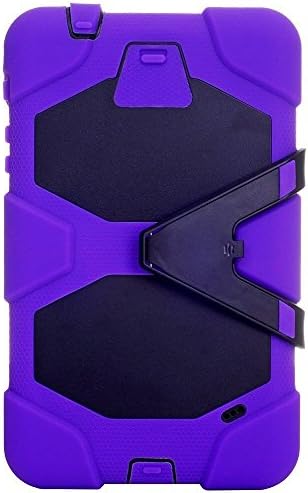 Catherina studio Kickstand Protective Case For galaxy Tab 4 8.0 inch T330 Tablet Defender Armor Series Heavy Duty Military Rugged Impact Resistant Shock-absorbing Hard Silicon Rubber Hybrid Kickstand Case Protective Skin with Built-in Screen Protector for Samsung Galaxy Tab 4 8.0 T330/T331/T335 purple