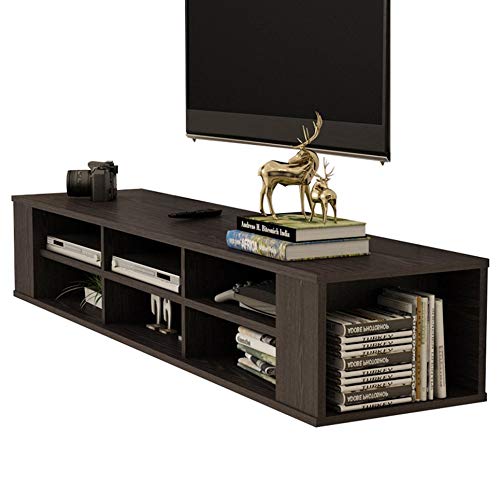 Simoner Floating Wall Mounted TV Console, Modern TV Stand Board Rack TV Cabinet, Home Media Entertainment Storage Shelf for Living Room LCD LED Falt Panel