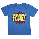Happy Family Clothing Little Boys' Superhero Fourth Birthday Kids T-Shirt