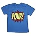 Happy Family Clothing Little Boys' Superhero Fourth Birthday Kids T-Shirt