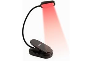 Mito Red Light - Red Light Book Light Clip On - Book Lights for Reading at Night - Portable, Rechargeable Book Light with 360° Gooseneck - Reading Lights for Books in Bed