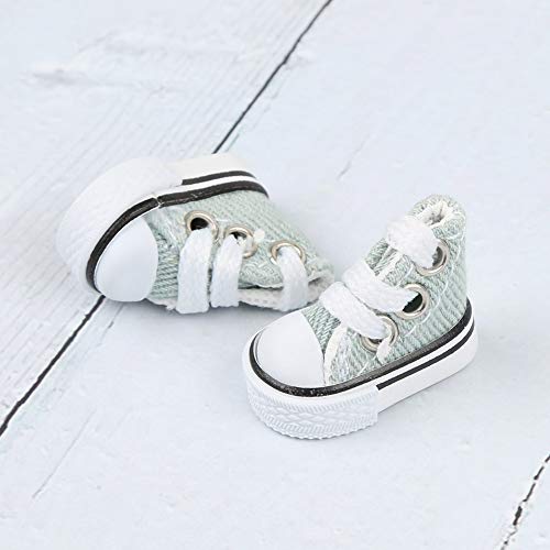 DIY-SCIENCE Mini Finger Shoes, Cute Skate Board Shoes for Finger Breakdance/ Fingerboard/ Doll Shoes/ Making Sneaker Keychains etc. (Light Denim)