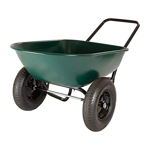 Garden Star 70005 Large Steel Tray Yard Rover Wheelbarrow, Green/Black - Thumbnail 2