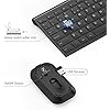 seenda Wireless Keyboard and Mouse, Ultra Compact Rechargeable Small Keyboard and Mouse Combo with USB Receiver Low…