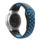 HMJ Band Soft Silicone Replacement Sport Wristband Strap with Adapter Connector Compatiable for Samsung Gear S2 (SM-R720 / SM-R730 ONLY) Smart Watch(NOT FIT S2 Classic (SM-R732 & SM-R735 & Gear Fit2)