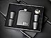 The Personalized Gift 6 Piece Custom Engraved Flask Gift Set, Black