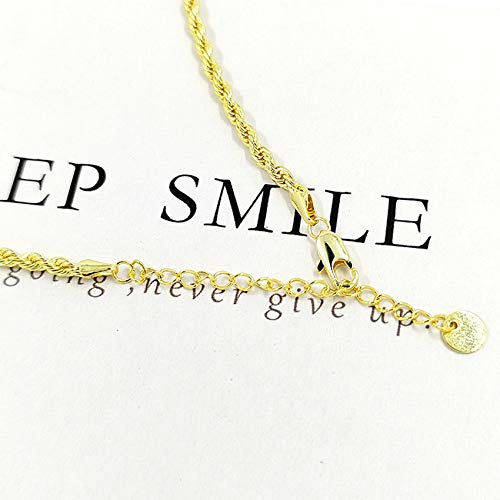 Cuban Chain Bracelets Gold Plated Link Homme/Femme,Rope Chains, Bijoux Fantaisie,19/45CM Gold (45)