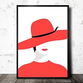 Framed Canvas Wall Art for Living Room, Bedroom Fashion Lady Canvas Prints for Home Decoration Ready to Hang - 16x24 inches