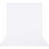 GFCC 8FTx10FT White Backdrop Background for Photography Photoshoot | Non-Reflective, Polyester Curtain, Easy Hang, Multipurpose Screen for Studio Photo Booth, Video Recording, Portrait, Party