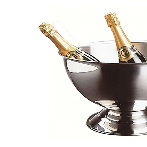 TheKitchenette Grande Vasque à Champagne Acier Inoxydable Gris 40 cm