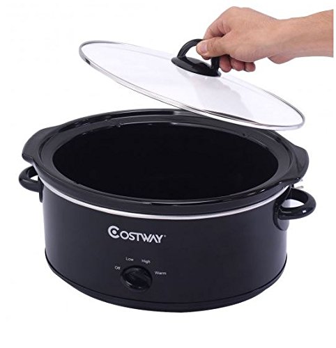 Click Here to See More Images K&A Company 7 Quart Oval Electric Slow Cooker Cookware Large Kitchen Black Home