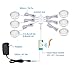 Kuniwa LED Under Cabinet Lighting Kit, Kitchen Puck Lights Dimmable 2W 1080lm Under Counter Lighting, Hand Wave Activated Switch Closet Lights, 3000K Warm White, Set of 6, All Accessories Included