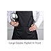 Salon de Stephanie Vinyl Waterproof Apron Lightweight Wide Double Pocket (Matte Black)