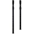 Woodi WI-921 WI-922 Set of 2 Irish Whistle Matte Black Key of C & Key of D Tin Whistle Penny Whistle ABS