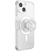 PopSockets iPhone 14 Case with Phone Grip and Slide Compatible with MagSafe, Phone Case for iPhone 14, Wireless Charging Compatible - Clear