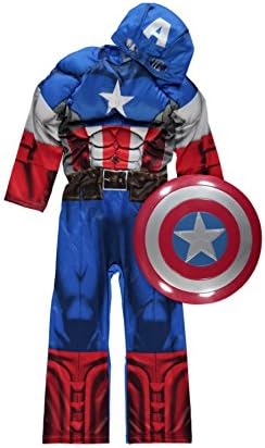 Marvel for George Official Marvel licensed Captain America fancy dress costume 7-8 years with Shield & Mask, Made for George Collection