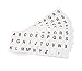 ChromaLabel 1 x 3/4 inch Alphabet Stickers, 10 Sheets/Pack, White