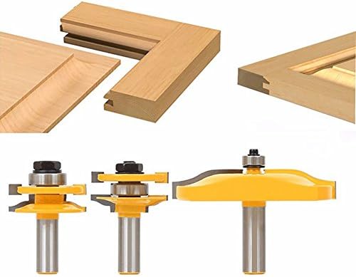 HOHXEN 1/2'' Shank Rail & Stile Ogee Blade Cutter Panel Cabinet Router Bits Set Milling cutter Power Tools Door knife Wood Cutter