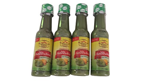 Set of 4 Gourmet Castillo Mexico Lindo Hot Sauce Salsas: Habanera Verde (5 oz. bottles)