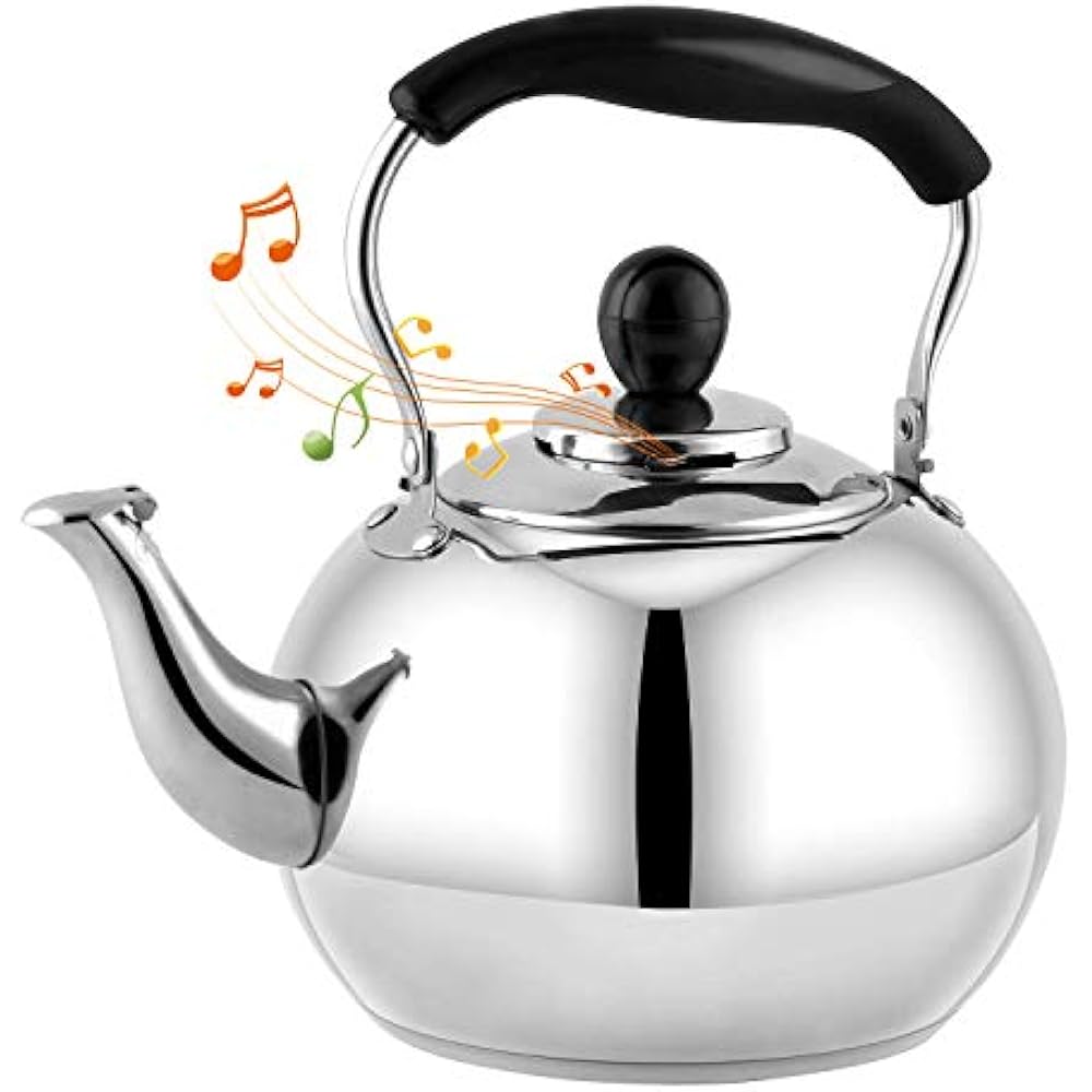 DclobTop Stove Whistling Tea Kettle 2.5 Quart Classic Teapot Appearance