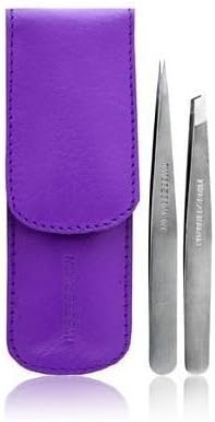 Tweezerman Tweezerman Professional Petite Set Slant and Point In A Leather Case