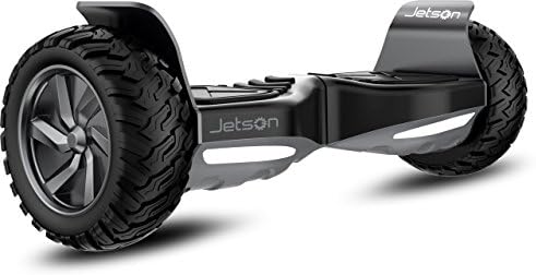 Jetson V8 All Terrain Black Electric Hoverboard - Self Balancing Makes it Great for Standard or Off Road Riding - Includes Bluetooth Speaker Built in